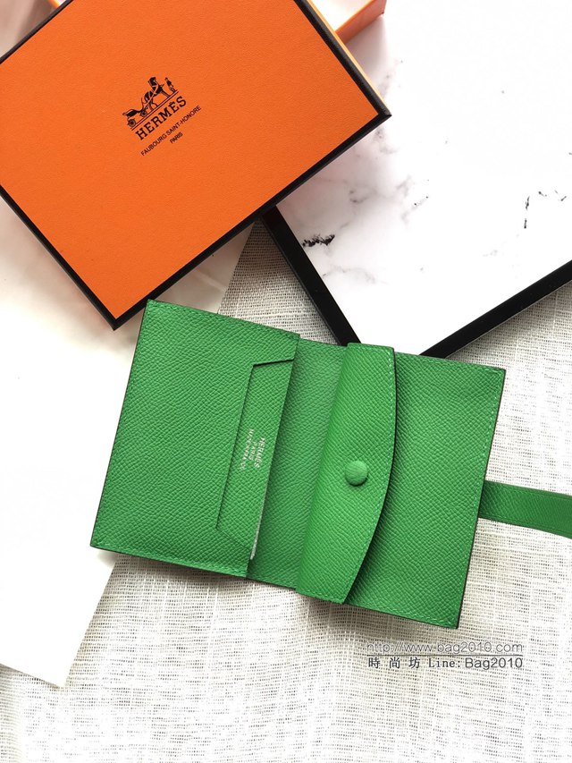 Hermes零錢包 愛馬仕卡包 竹子綠  tdh2056